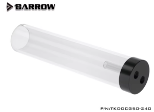 BARROW Water Tank for DDC Pump Cover (DIA:50MM, TL:240MM)Transparent body black