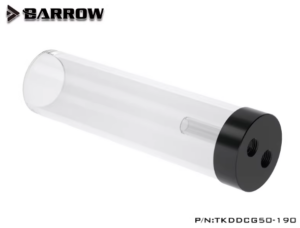 BARROW Water Tank for DDC Pump Cover (DIA:50MM, TL:190MM)Transparent body black