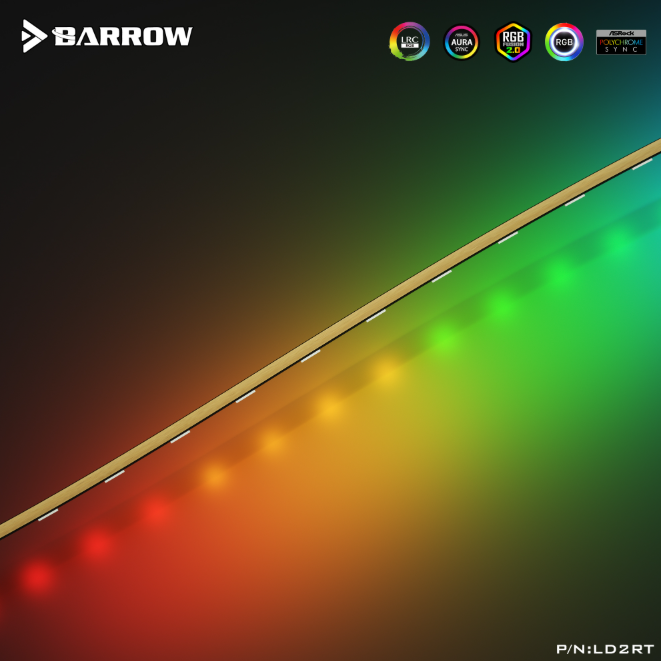 BARROW Multi colour led strip, water proof 100CM (Aurora) - Image 2