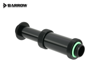BARROWCH Dual G1/4" Adjustable Aqua Link Pipe (41-69MM) Black