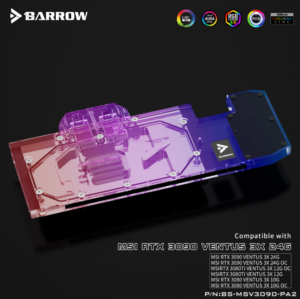 Barrow LRC2.0 full coverage GPU Water Block for MSI 3090 VENTUS Aurora
