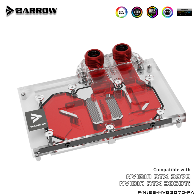 Barrow LRC2.0 full coverage GPU Water Block for NVIDIA 3070 Aurora - Image 3