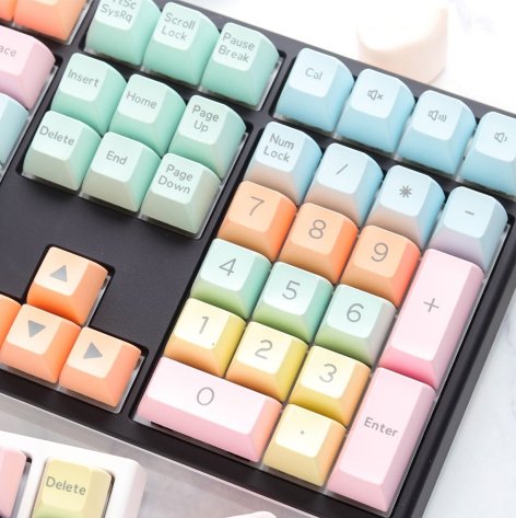 Ducky Cotton Candy SA Keycaps 108 ABS Doubleshot Set for Ducky Keyboards or MX Compatible Standard Layout - 108 Keycap Set - Image 3