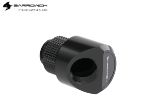 Barrowch 45°Rotary Adapter with smooth surface-Black