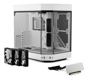 HYTE Y60 Modern Aesthetic Dual Chamber Mid-Tower ATX Computer Gaming Case Only- All White