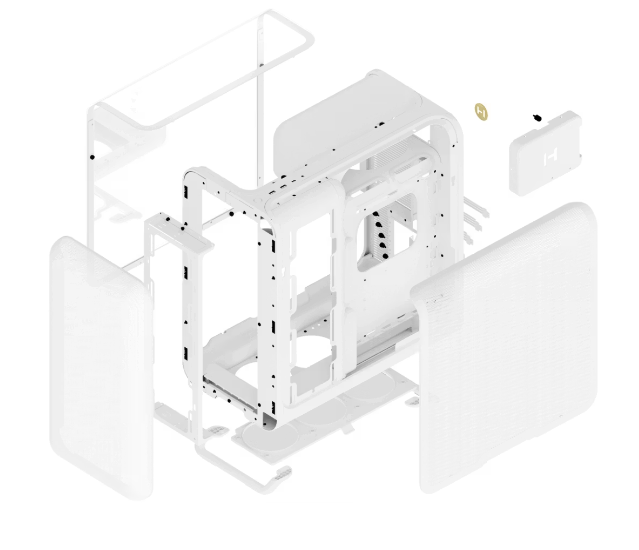 Hyte X50 Modern Performance Case Snow White - Image 7