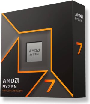 AMD Ryzen 7 9700X AM5 CPU Processor, 8 Cores & 16 Threads, 5.5 GHz Max Boost Clock, 8MB L2 & 32MB L3 Cache, AMD Radeon Graphics, DDR5-5600 ECC, Zen 5 Architecture, PCIe 5.0 x16