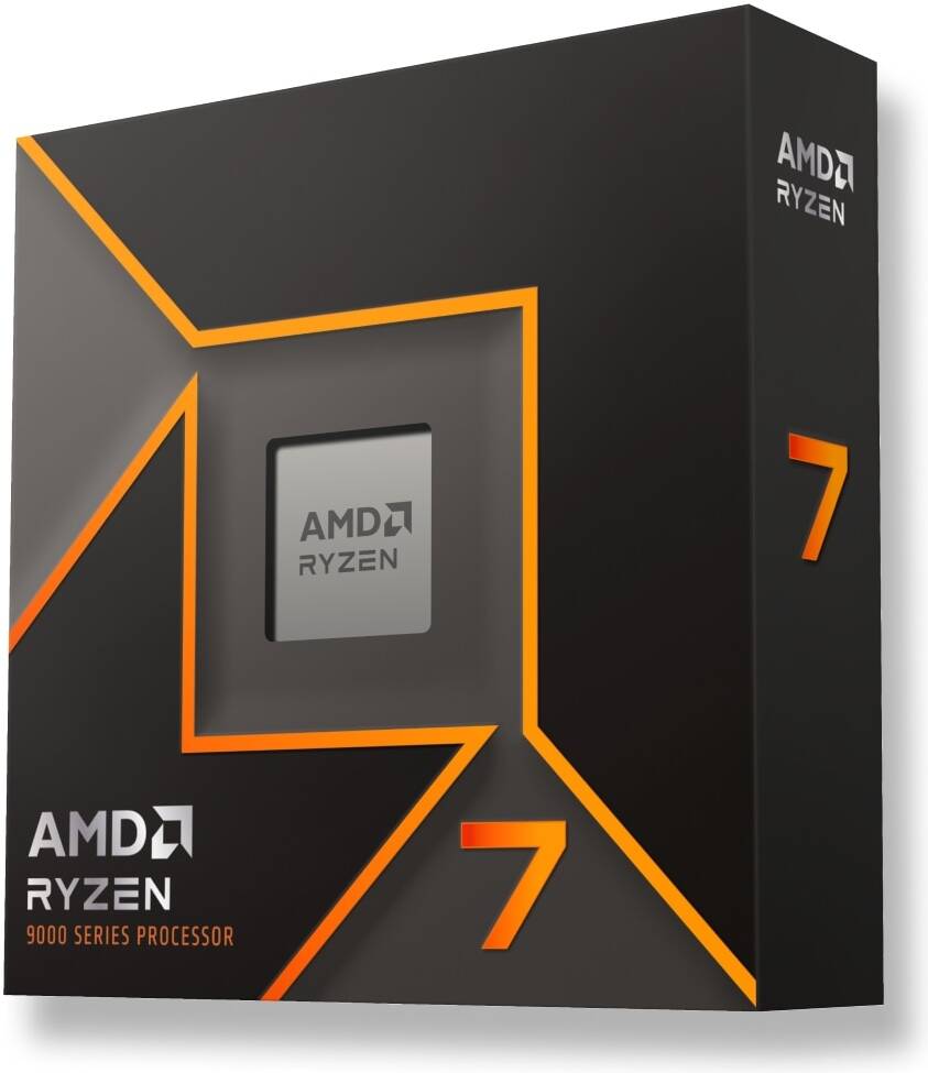 AMD Ryzen 7 9700X AM5 CPU Processor, 8 Cores & 16 Threads, 5.5 GHz Max Boost Clock, 8MB L2 & 32MB L3 Cache, AMD Radeon Graphics, DDR5-5600 ECC, Zen 5 Architecture, PCIe 5.0 x16