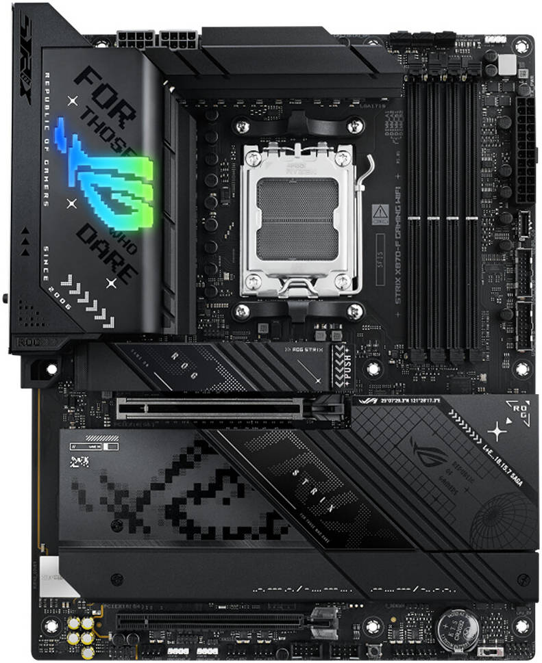 ASUS ROG Strix X870-F Gaming WiFi AM5 ATX Motherboard, AMD X870 Chipset, 4x DDR5 DIMM Slots, 192GB Max Memory, 4x M.2 Slots, 1x PCIe 5.0 x16 - Image 2