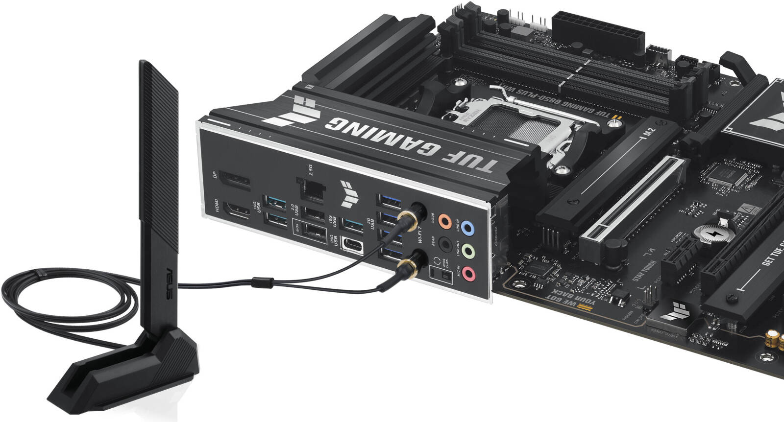 ASUS TUF GAMING B850-Plus Wi-Fi AM5 ATX Motherboard, AMD B850 Chipset, 4x DIMM DDR5 Slots, Up to 192GB Max Memory, 1 x PCIe 5.0 x16 SafeSlot, 3 x M.2 Slots, WiFi & BT Connectivity - Image 8